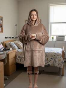 Joivida Unisex Fleece Hoodie With Pockets - Ultra Soft & Warm Loungewear, Machine Washable, In Solid Colors And Cow Print - Multicolor - View 12