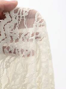 DAZY Bộ đồ 2 món kiểu Pháp thanh lịch, ngọt ngào, tay dài, xếp bèo, ren dành cho nữ. - Màu be - Xem 8