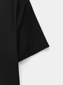 Manfinity VCAY T-shirt pour hommes avec strass, ajusté et stretch, à manches courtes - Noir - Voir 8