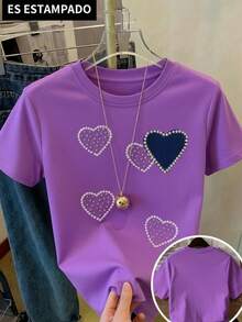 Women T-Shirts - Purple - View 3