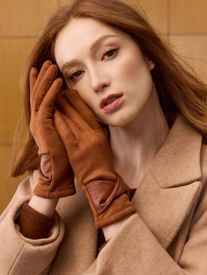 MOTF PREMIUM 绒面革抓绒内衬时尚手套