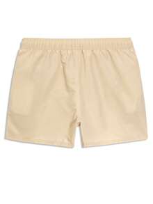 Surfspeed Men's Beach Vacation Casual Drawstring Pocket Beach Shorts Men Swim Trunk Matching Swim Wear For Men Beige Swim Trunks - Apricot - View 2
