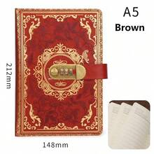 Lock Diary For Women & Men With Pen, A5 240 Pages Journal With Lock, Vintage Edge Refillable Leather Journaling Notebooks - A5 - View 18