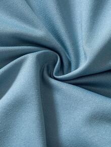 PAVTROS Quần short bóng rổ nam mùa hè, phong cách thường ngày, năng động, in chữ và số, viền sọc tương phản, cạp chun có dây rút. - Màu xanh nhạt - Xem 7