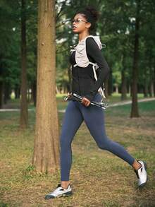 In My Nature Women's Solid Color Off-Shoulder Long Sleeve Casual Comfortable Outdoor T-Shirt Top With Pockets