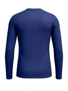 Adidas Techfit Men's Long Sleeve Shirt Navy Blue - Team navy blue 2 - View 2