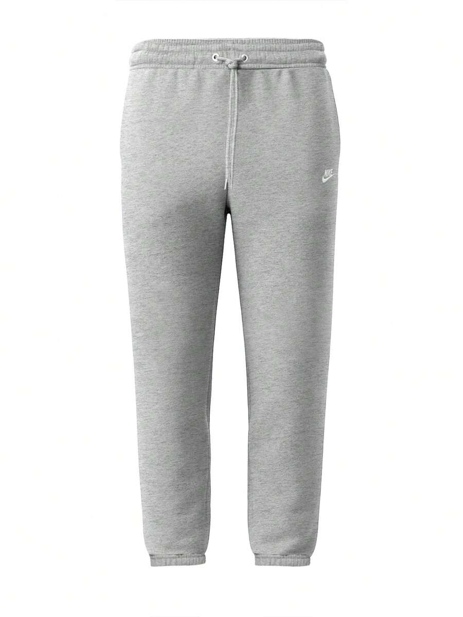 Nike Club Men's Cuff Pant Grey - Dk Grey Heather/Lt Smoke Grey/White - View 1