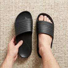 Sandalia slide hombre, sandalia EVA ligera, slide cómoda, calzado casual hombre, sandalia una pieza, sandalia suela amortiguada, sandalia verano hombre, sandalia resistente, slide impermeable - Negro - Ver 5