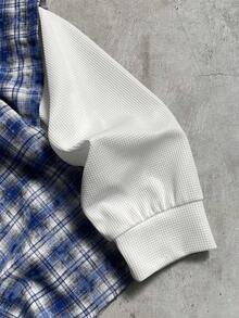 AXEPEAK Men's Plaid Print Casual Shirt With 2 In 1 Design, Front Button, Versatile For Daily Wear, Summer Plaid Button Up Men Streetwear Button Up Streetwear Shirt Men Shirt Men Streetwear Shirt - Multicolor - View 4