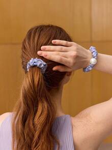 MOTF PREMIUM CHAMPAGNE FAUX SILK SCRUNCHIE - sky blue - View 3