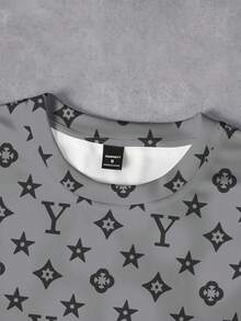 Manfinity Dauomo 男士圆领短袖全印花休闲夏季T恤