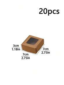 SHEIN 10个/20个装迷你包装纸盒，透明窗口盒，适用于节日、派对、糖果、豆类、小饼干、迷你蛋糕、零食等包装。 - 紙質 - 查看 19