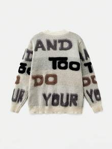 SWAVVY 男士休闲宽松针织开衫，秋冬图案外出落肩厚开衫，适合丈夫、男朋友的礼物 - 彩色 - 查看 2