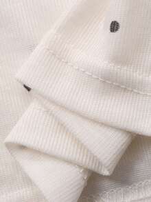 FRIFUL 女士波点撞色蝴蝶结露肩休闲长袖T恤，适合秋冬季穿着。 - 杏色 - 查看 8