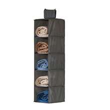Bolsa de almacenamiento colgante plegable de un solo juego para ropa, sombreros y múltiples rejillas - multicolor - Ver 13