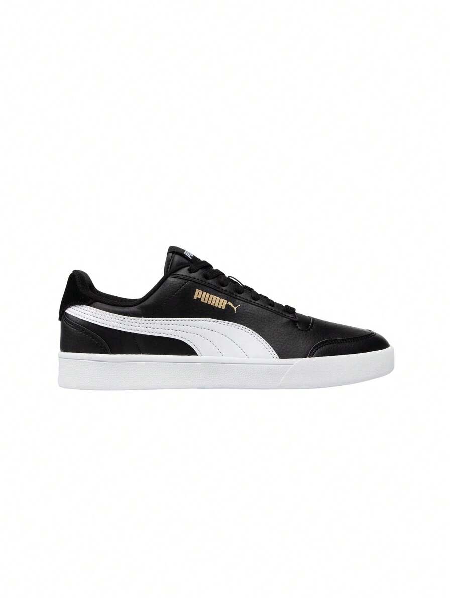 Puma Shuffle Men's Sneaker White / Black 309668 04 - Preto e Branco - Ver 1