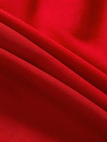 PAVTROS Quần short thể thao nam phối màu tương phản, kiểu dáng thường ngày. - Đỏ - Xem 6