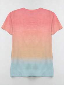 EMERY ROSE 女士休闲时尚修身针织套头短袖T恤 - 彩色 - 查看 2