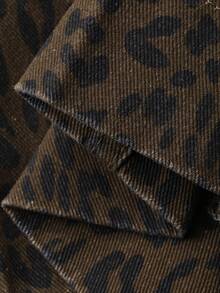 Dazy Kids 少女休闲时尚街头风豹纹宽松阔腿牛仔裤，适合日常通勤