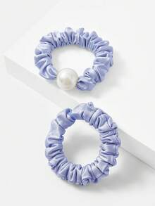 MOTF PREMIUM CHAMPAGNE FAUX SILK SCRUNCHIE - sky blue - View 1