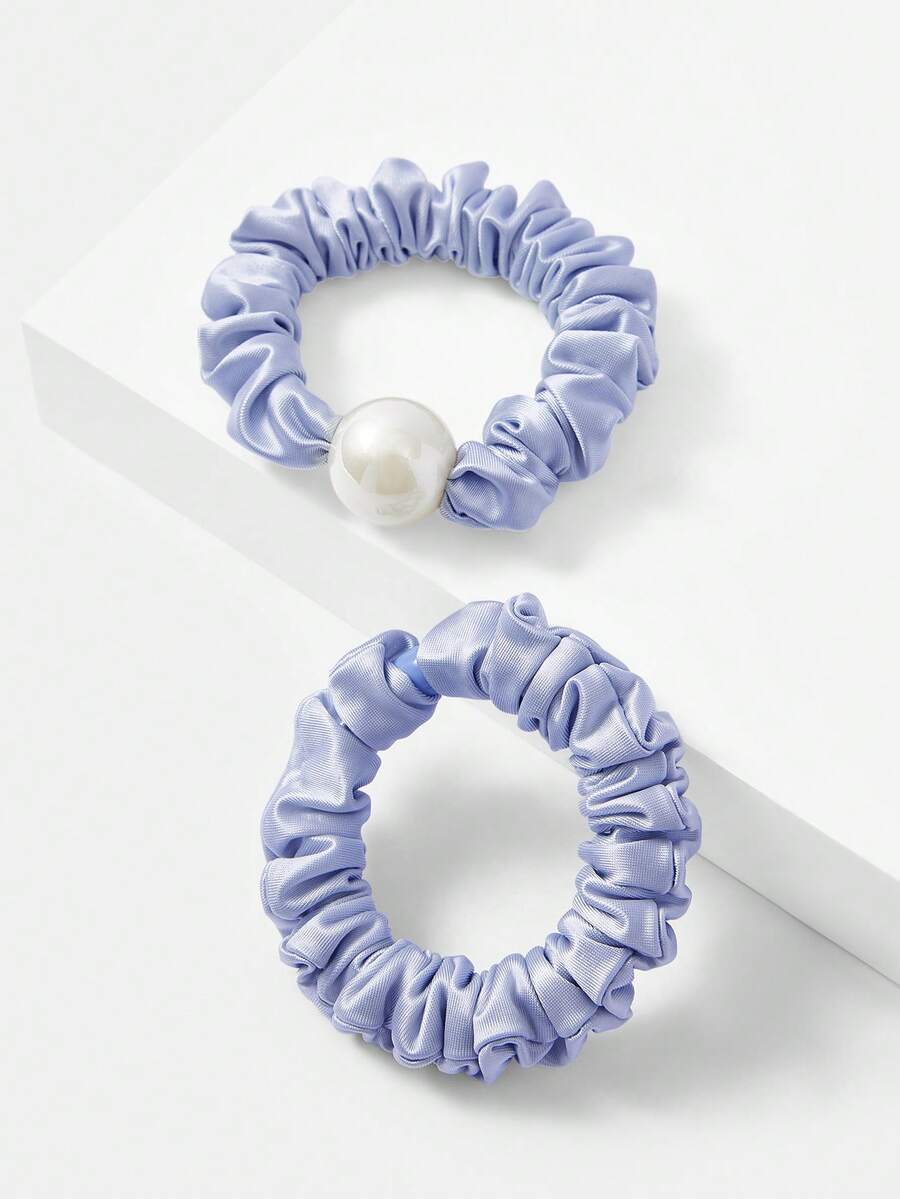 MOTF PREMIUM CHAMPAGNE FAUX SILK SCRUNCHIE - sky blue - View 1