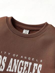 SHEIN 少女撞色长袖休闲连衣裙，校服裙，卫衣裙，秋冬款 - 彩色 - 查看 6