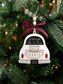 Regalos de boda - Regalos para Sr. y Sra. - Regalos de boda para parejas, novias, futuros Sr. y Sra. 2025 - Ideas de regalos para la ducha nupcial de la novia, pareja casada, recién casados - Adornos colgantes de madera 2025 - Multicolor - Ver 5