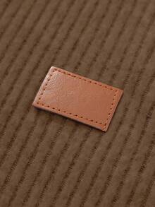 Manfinity Homme 男士纯色简约休闲拉链长袖T恤 - 卡其色 - 查看 7