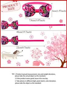 PETSIN 1 chiếc nơ đeo cổ cho thú cưng; Nơ hình trái tim, lãng mạn, màu hồng dành cho ngày Valentine; Nơ có thể điều chỉnh; Phụ kiện thú cưng cho ngày Valentine. - Nhiều màu - Xem 10