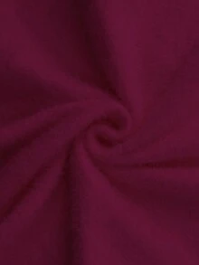 RosyDaze Women's Turtleneck Ruffle Button Design Long Sleeve Knit Pullover Sweater With Bow, Tight Fit Thermal Lining - Burgundy - View 5
