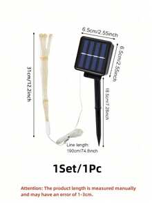 5Pcs/4Pcs/1Pc Suspended Solar Garden Fireworks Light, 8-Mode, LED Outdoor Decorative Light, Warm White Light, Suitable For Courtyard, Eaves, Halloween, Christmas Party Decoration - Warm white light - View 16