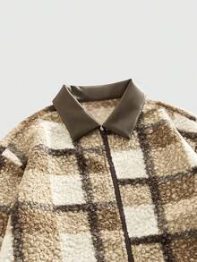 Men's Casual Plush Zip-Up Jacket, Autumn/Winter - Multicolor - View 3