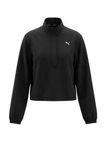 Puma Run Evolve Women's 1/2 Zip Jacket Black - Black - View 1