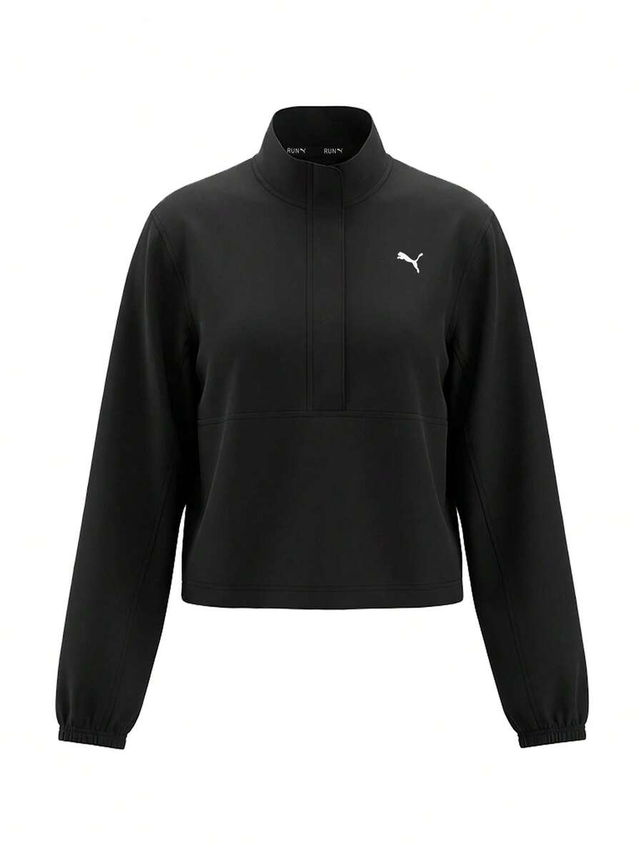 Puma Run Evolve Women's 1/2 Zip Jacket Black - Black - View 1