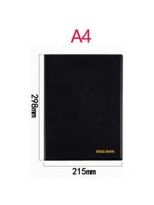 1pc Thick Business Office Notebook,Soft Leather Notebook,School Diary, School And Office Universal Notebook - Black - View 3