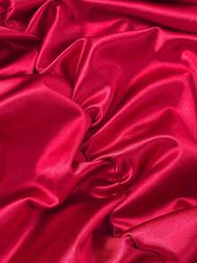 NU&NOW 大码纯色交叉裹身泡泡袖修身褶皱连衣裙 - 酒紅色 - 查看 6