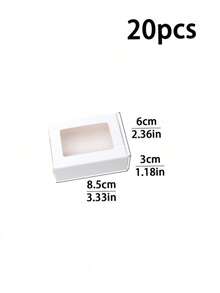 SHEIN 10个/20个装迷你包装纸盒，透明窗口盒，适用于节日、派对、糖果、豆类、小饼干、迷你蛋糕、零食等包装。 - 紙質 - 查看 18