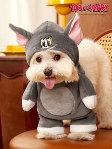 TOM & JERRY X PETSIN 1件宠物猫狗通用毛绒玩具舒适可爱汤姆 COS服装 - 灰色 - 查看 4