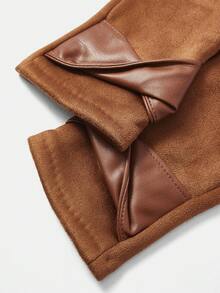 MOTF PREMIUM SUEDETTEN FLEECE-LINED FASHION GLOVES - Coffee Brown - View 9