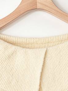 GlowEve 新款女式套头毛衣，欧美风，百搭，简约时尚针织上衣 - 杏色 - 查看 4