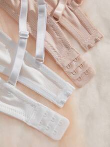 DesireSculpt 5pcs/Pack Women's Solid Color Ribbed Underwear, Basic Casual Bras - Multicolor - View 4