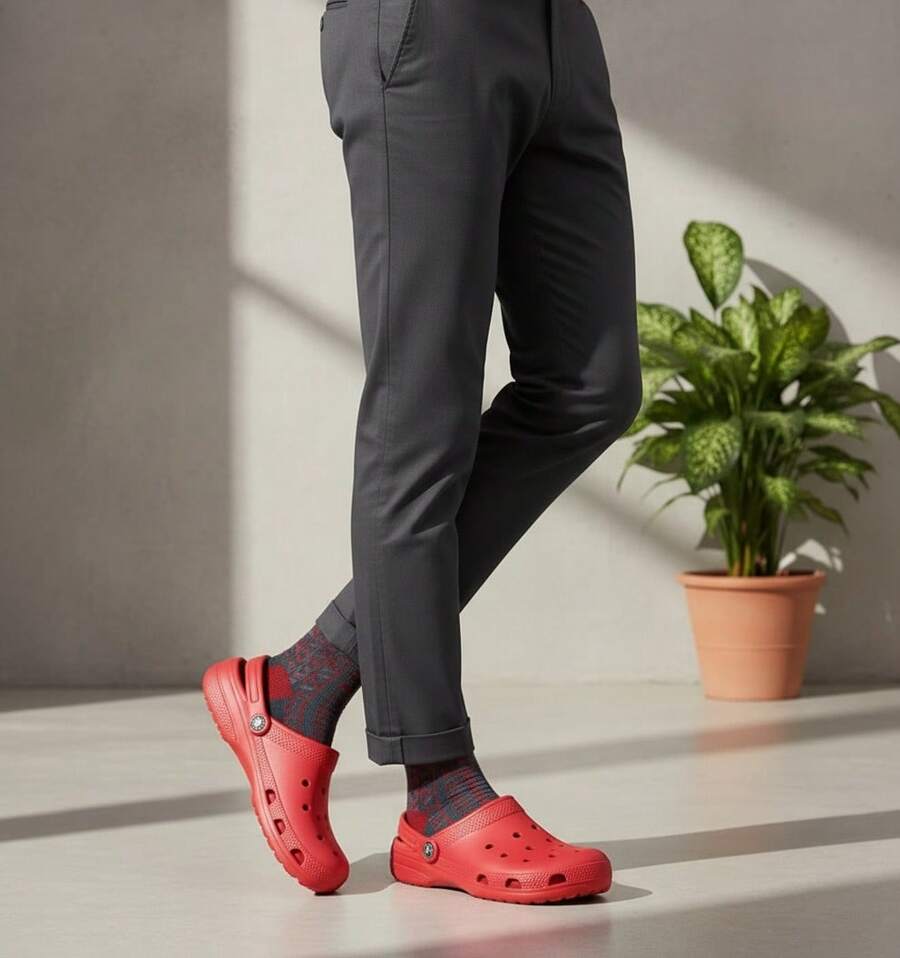 Sandalia Chancla Pantunfla Clogg , Material Eva Hombre Cómoda Ligera - Rojo - Ver 1