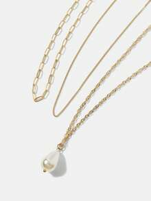 MOTF PREMIUM 3PCS GEOMETRIC CHARM NECKLACE - Gold - View 8