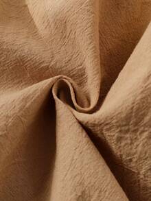 SHEIN Vintaside Kids Young Girls Vacation Casual Loose Jumpsuit 3D Floral Crochet Coffee Khaki Textured Straight-Leg Pants Casual Summer Holiday Vacation Everyday Wear Suitable For Beach Vacation Park Outing Daily Wear Holiday Gathering First Birthday Party Sightseeing Photoshoot Multiple Occasions Suitable For Spring Summer Wear - Apricot - View 11