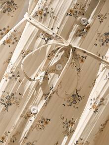 Rusticease Đầm hoa nhí thanh lịch, dài ngang gối dành cho nữ - Nhiều màu - Xem 4