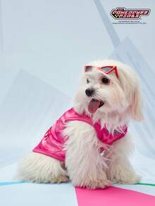 THE POWERPUFF GIRLS X PETSIN 1 Piece Cute Big Eyed Girl Letter Printed Pet Vest, Skin Friendly And Breathable Pet Clothing - Multicolor - View 11