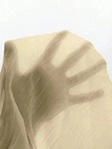 Elenzga 大尺碼女款露肩百褶洋裝，休閒寬鬆直筒純色奶油黃迷你洋裝，優雅，秋季，米色，度假 - 淡黃色 - 查看 7