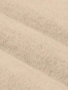 Franclia 女士休闲宽松针织毛衣裤套装（2件套），舒适简约设计 - 米色 - 查看 3