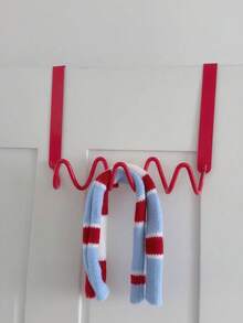 Joivida 1个免打孔壁挂挂钩 | 创意波浪形设计壁挂挂钩，免钻孔安装，可悬挂于门、衣柜门、床架上 - 优雅北欧风格衣帽架，流畅弧形，适用于家居收纳、酒店装饰和时尚店铺展示，简约美学风格，情人节礼物，斋月情人节礼物 | 免打孔壁挂挂钩 - 彩色 - 查看 5