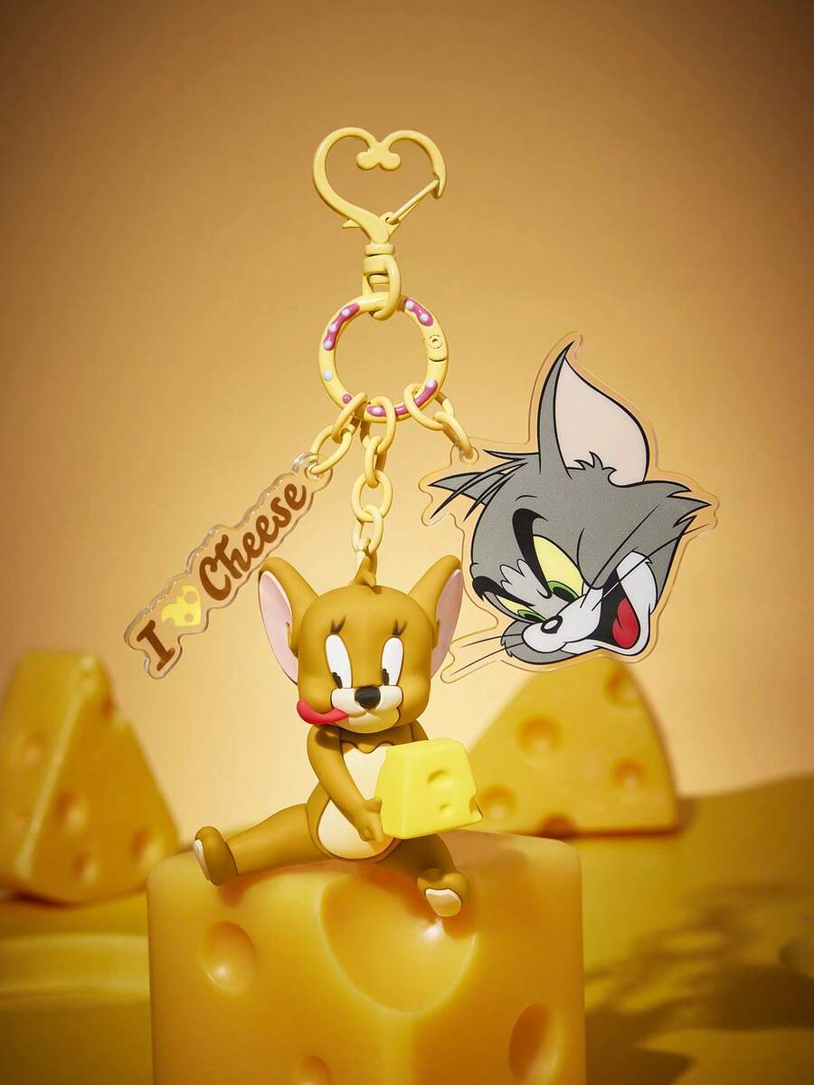 TOM & JERRY X SHEIN Cartoon Bag Creative Hanger, Keychain, Gift - Multicolor - View 1